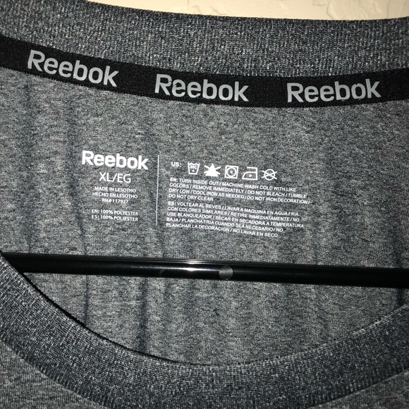 XL Gray Reebok Workout Tee - Picture 3 of 3